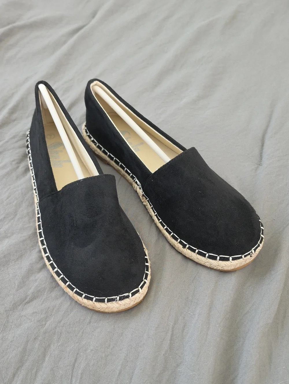 Women’s Black Espadrille Slip-On Flats